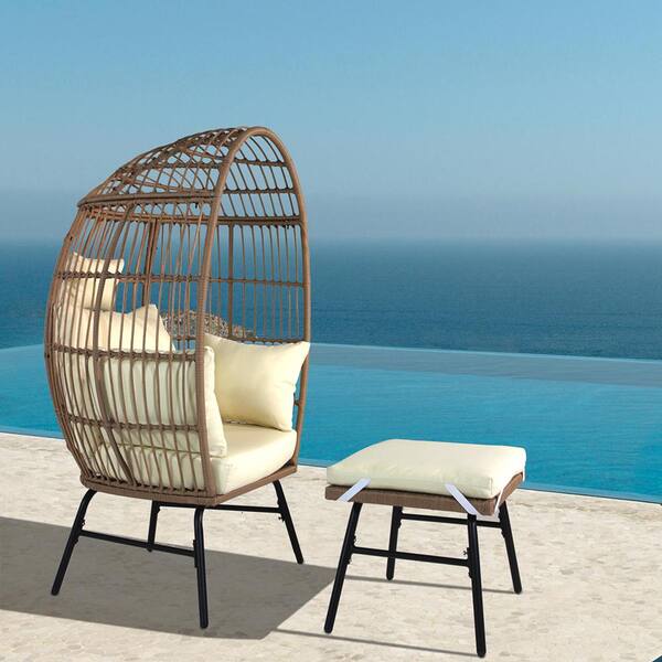 Garden chaise and footstool discount