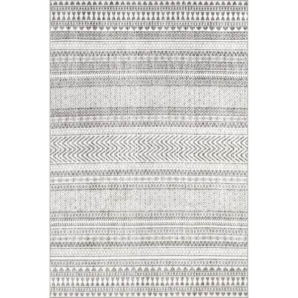 Catherina Transitional Geometric Gray 12 ft. x 15 ft. Area Rug