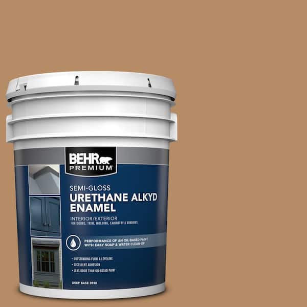 5 gal. #AE-23 Light Oak Urethane Alkyd Semi-Gloss Enamel Interior/Exterior Paint
