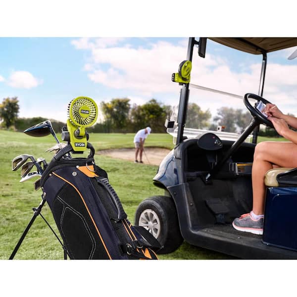 RYOBI - USB Lithium Clamp Fan Kit with 2.0 Ah USB Lithium Battery, Charging Cable, and Extra USB Lithium 3.0 Ah Battery