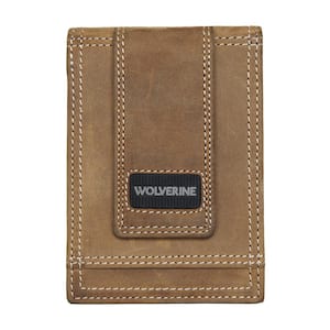 Rugged Full Grain Leather Front Pocket Wallet in Brown