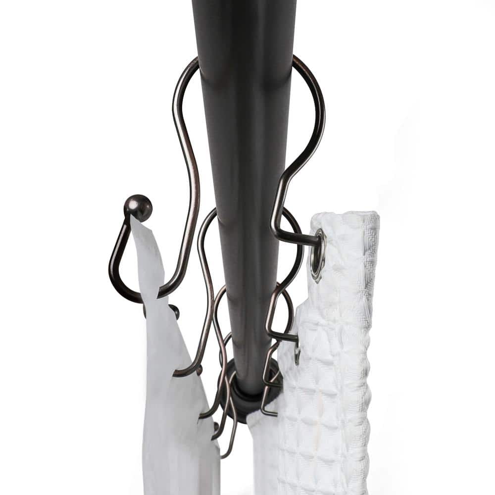Oil Rubbed Bronze Zinc Double Shower Curtain Hooks