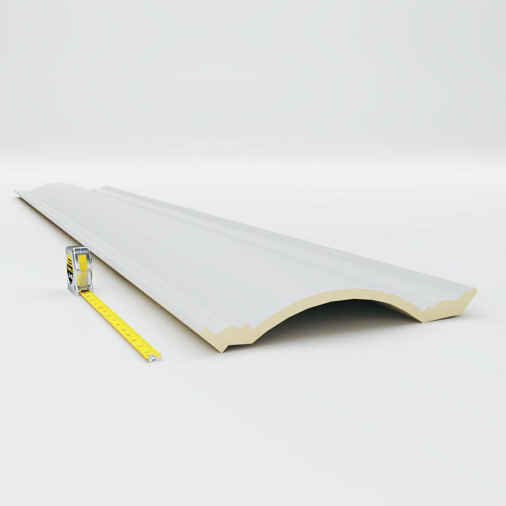 Primed Geometric Urethane Crown Moulding Sample, 12-inch