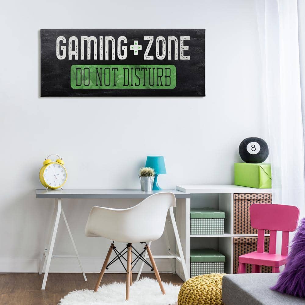 Do Not Disturb Gaming Zone by CAD Designs Unframed Typography Graphic Art Print 20 in. x 48 in.