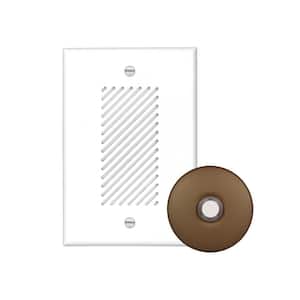 Wired Single-Gang Electronic Door Chime Kit with Architectural Bronze Stucco Button