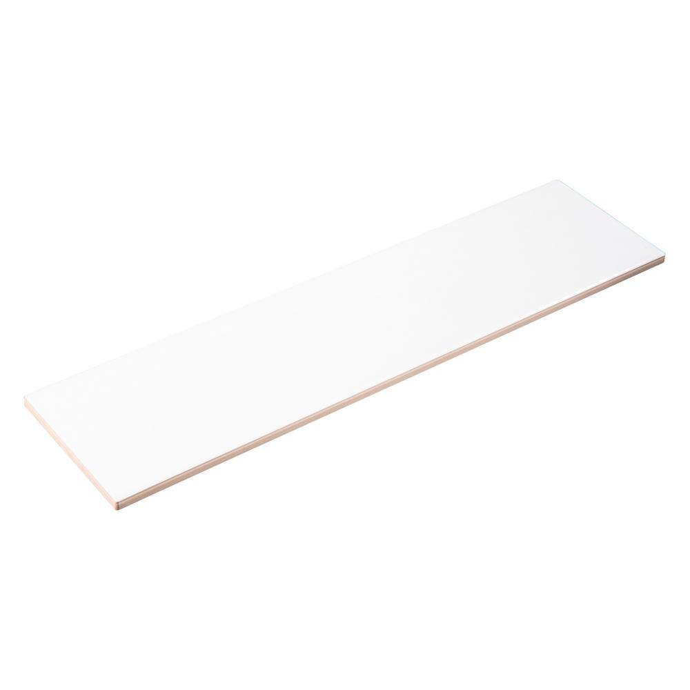 Perfecto Mirabella 4" x 16" White Glazed Ceramic Subway Tile