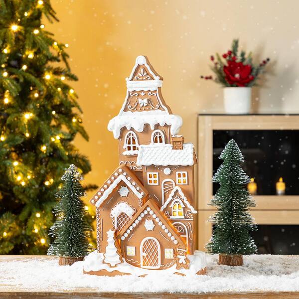 8" LED Triangle Door Gingerbread House Figurine - Wilford & Lee Home Accents - View #9
