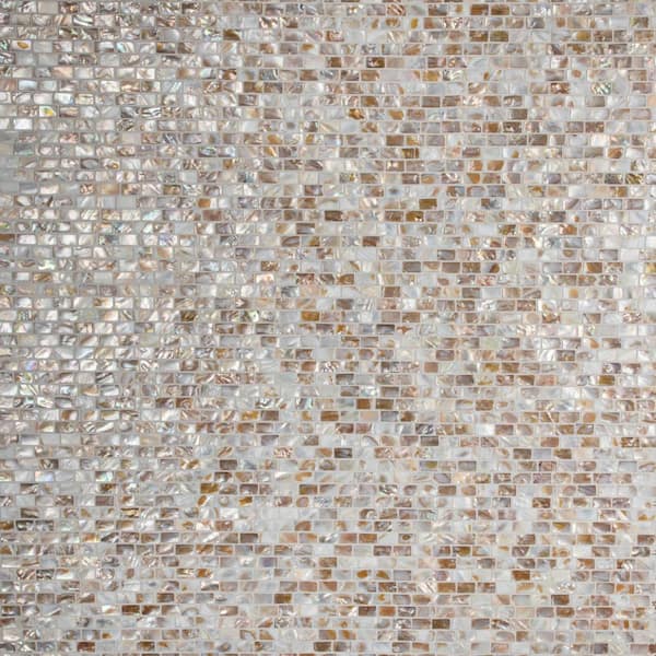 Merola Tile Conchella Subway Natural 12-1/4 in. x 12-1/2 in. Natural Shell Mosaic Tile (1.08 sq. ft./Each)