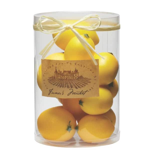 A & B Home 7 in. x 5.5 in. Boxed Lemons Fruit Set