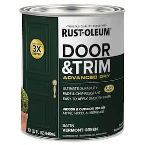 1 qt. Satin Vermont Green Door Paint