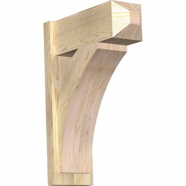 Ekena Millwork 8 in. x 28 in. x 20 in. Thorton Craftsman Rough Sawn Douglas Fir Outlooker