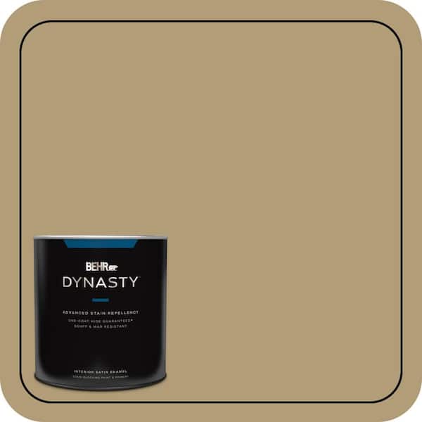 BEHR DYNASTY 1 qt. #S320-5 Ginger Tea One-Coat Hide Satin Enamel Interior Stain-Blocking Paint & Primer