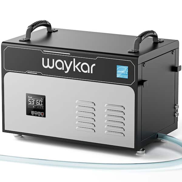 130 pt. 7,500 sq. ft. Energy Star Bucketless Commercial Industrial Dehumidifier in Black with Pump for Basement