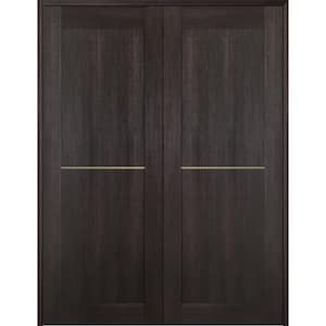 Vona 07 1H Gold 60 in. x 80 in. Both Active Veralinga Oak Wood Composite Double Prehung Interior Door