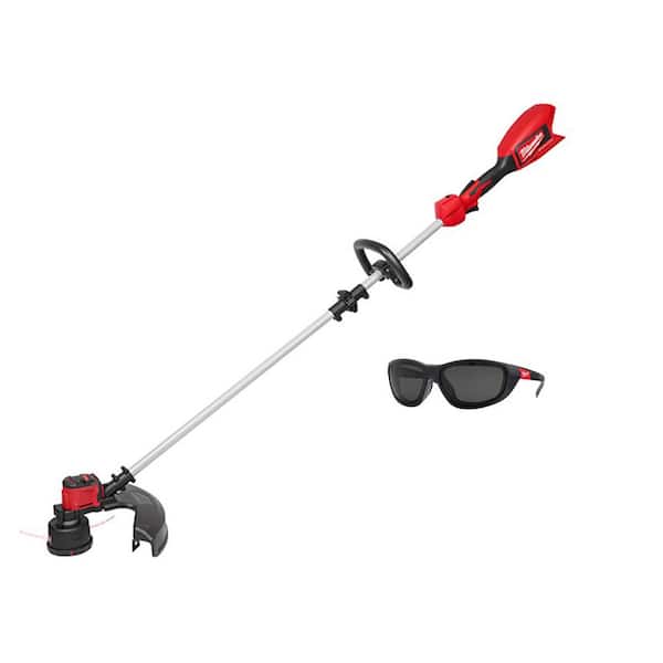 Milwaukee 2828-20-48-73-2045 M18 18V Lithium-Ion Brushless Cordless String Trimmer (Tool-Only) with Performance Polarized Safety Glasses - 1