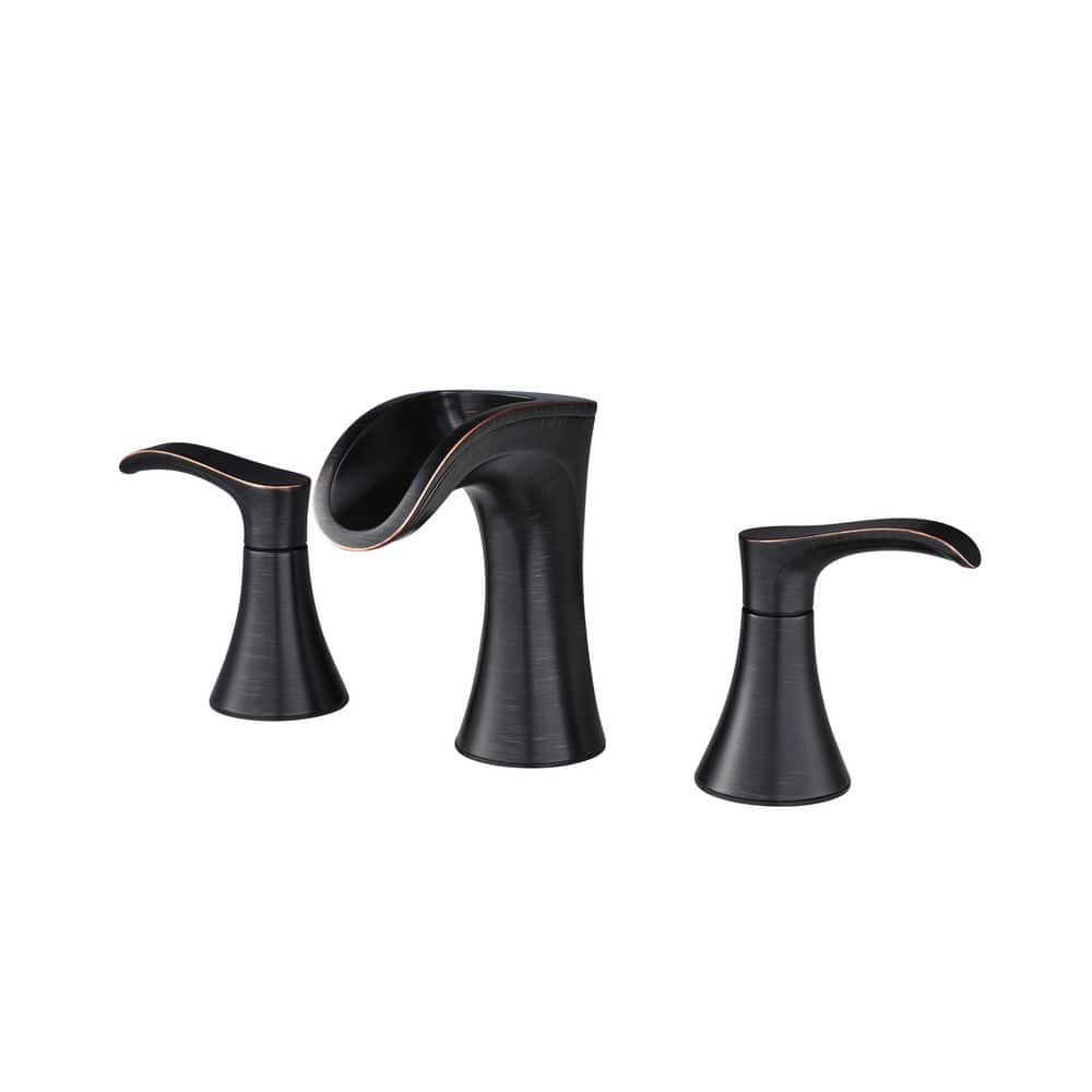 Pfister - Brea 8 in. Widespread 2-Handle Waterfall Bathroom Faucet in Tuscan Bronze