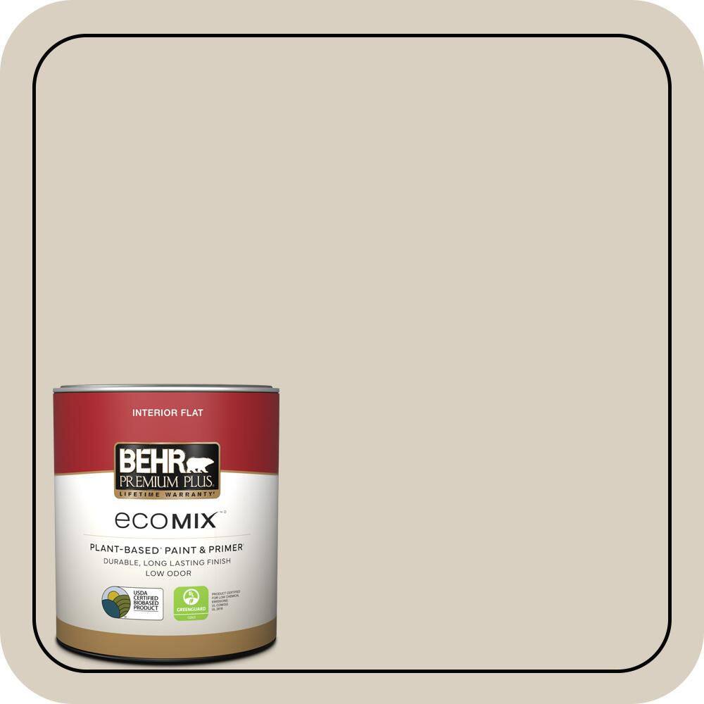 1 qt. Designer Collection #DC-011 Gray Envelope Flat EcoMix Plant-Based Interior Paint & Primer price history on PriceWatchPro