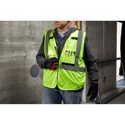 2X-Large /3X-Large Yellow Class 2-High Visibility Safety Vest with 10 Pockets