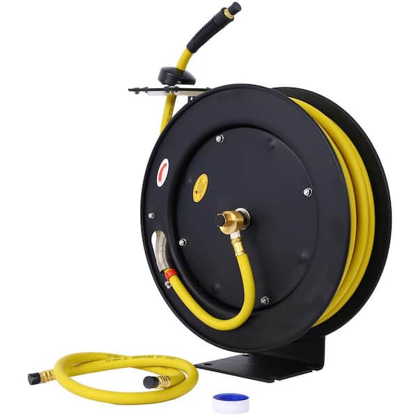 3/8 in. x 50 ft. SBR Rubber Hose, Air Hose Reel Retractable, Max 300PSI