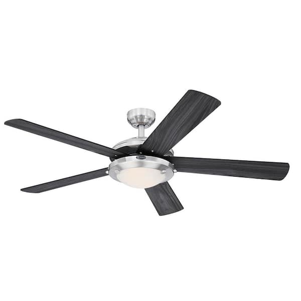 Westinghouse Comet 52 in. LED Indoor Brushed Nickel Ceiling Fan with Light Fixture