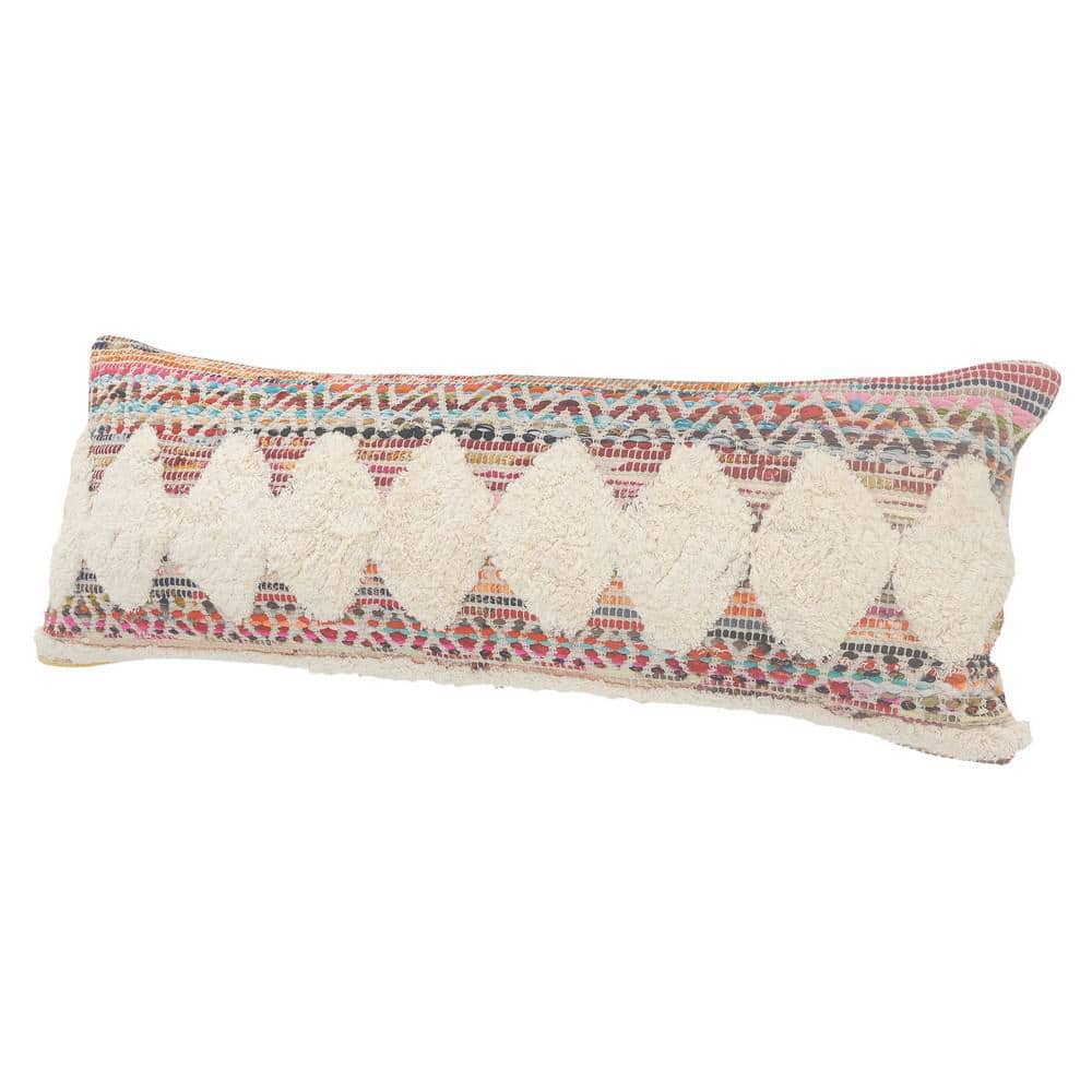 Ox Bay Cailee Diamond Chevron Throw Pillow, 14" x 36" Reactangle, Multi-color & White, Count per Pack 1