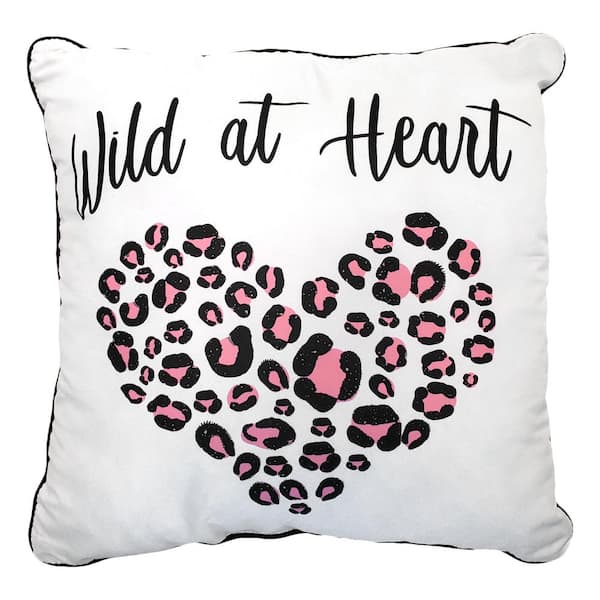 THE NORTHWEST GROUP Wild at Heart 6-Piece Multi-Color Twin Bed in a Bag Set with Decorative Pillow