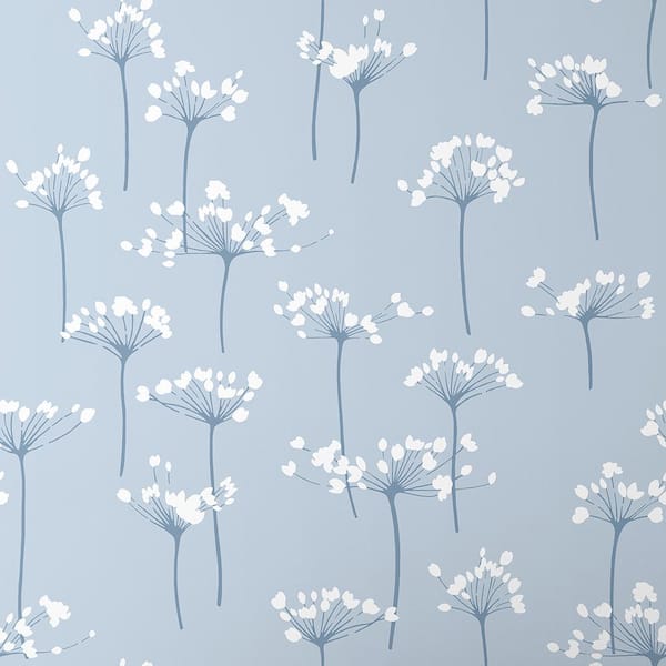 The Company Store Dandelion Pale Blue Non-Pasted Wallpaper Roll (Covers Approx. 52 sq. ft.)