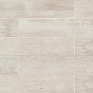 Crate Rectangle 8 in. x 48 in. Honed Colonial White Porcelain Floor Tile (15.58 sq. ft./Case)