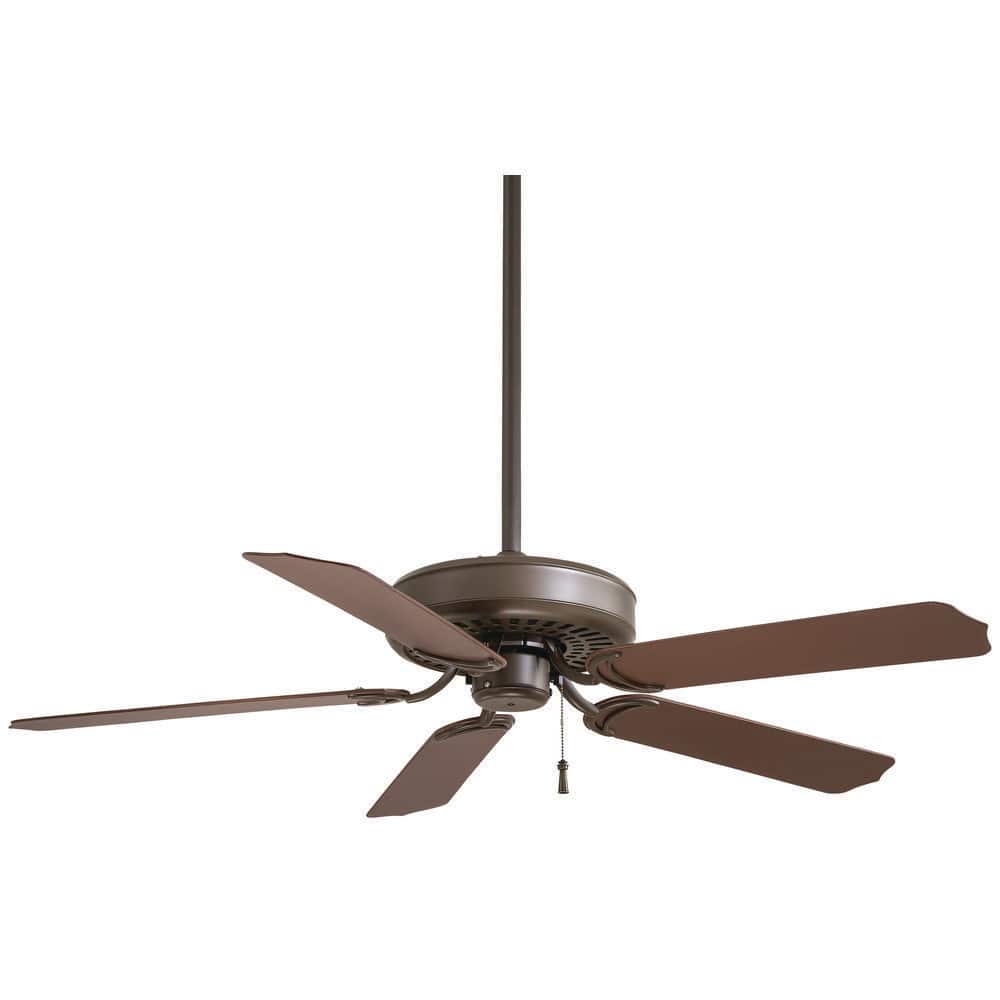 52'' Oil Rubbed Bronze Ceiling Fan with Dark Oak Blades