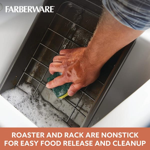 Farberware Bakeware Nonstick Roaster with U-Rack