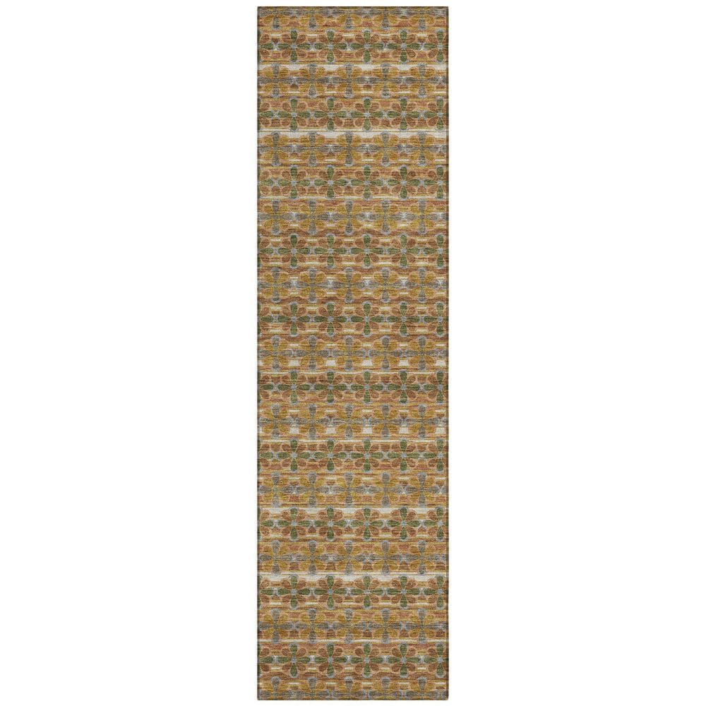 Chantille Machine Washable Indoor/Outdoor Abstract ACN2695 Paprika 2 ft. x 7 ft. Runner Rug price history on PriceWatchPro