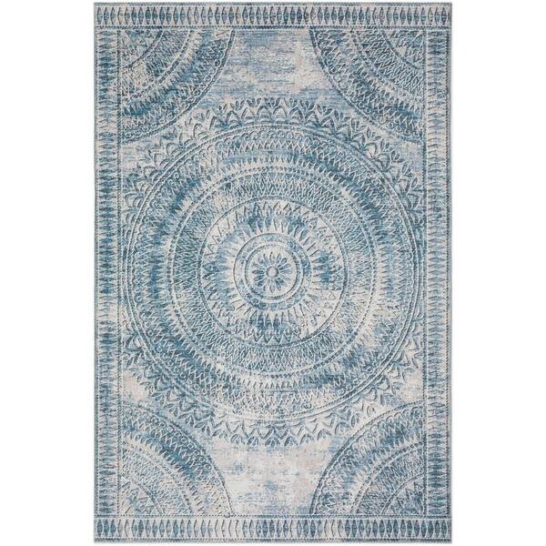 Addison Rugs Modena Indigo 5 ft. x 7 ft. 6 in. Medallion Area Rug