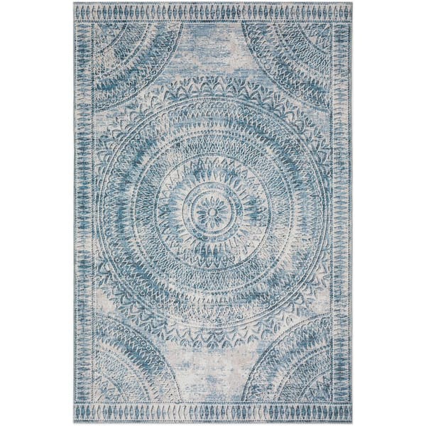 Addison Rugs Modena Indigo 8 ft. x 10 ft. Medallion Area Rug