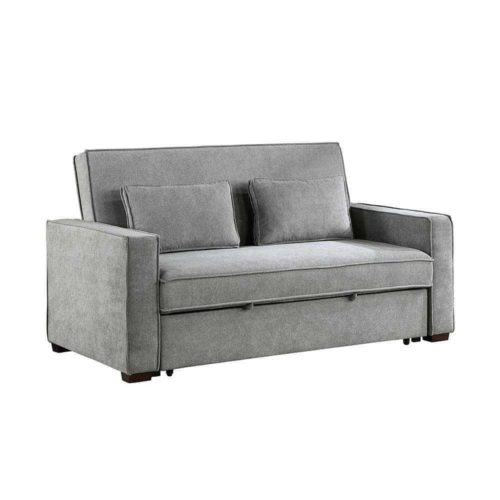 Lazzara Elmont 71.5 in. Straight Arm Textured Fabric Upholstered ...