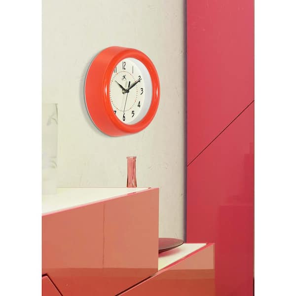 Infinity Instruments Spartan Orange 8 in. Wall Clock 12836OR-2042