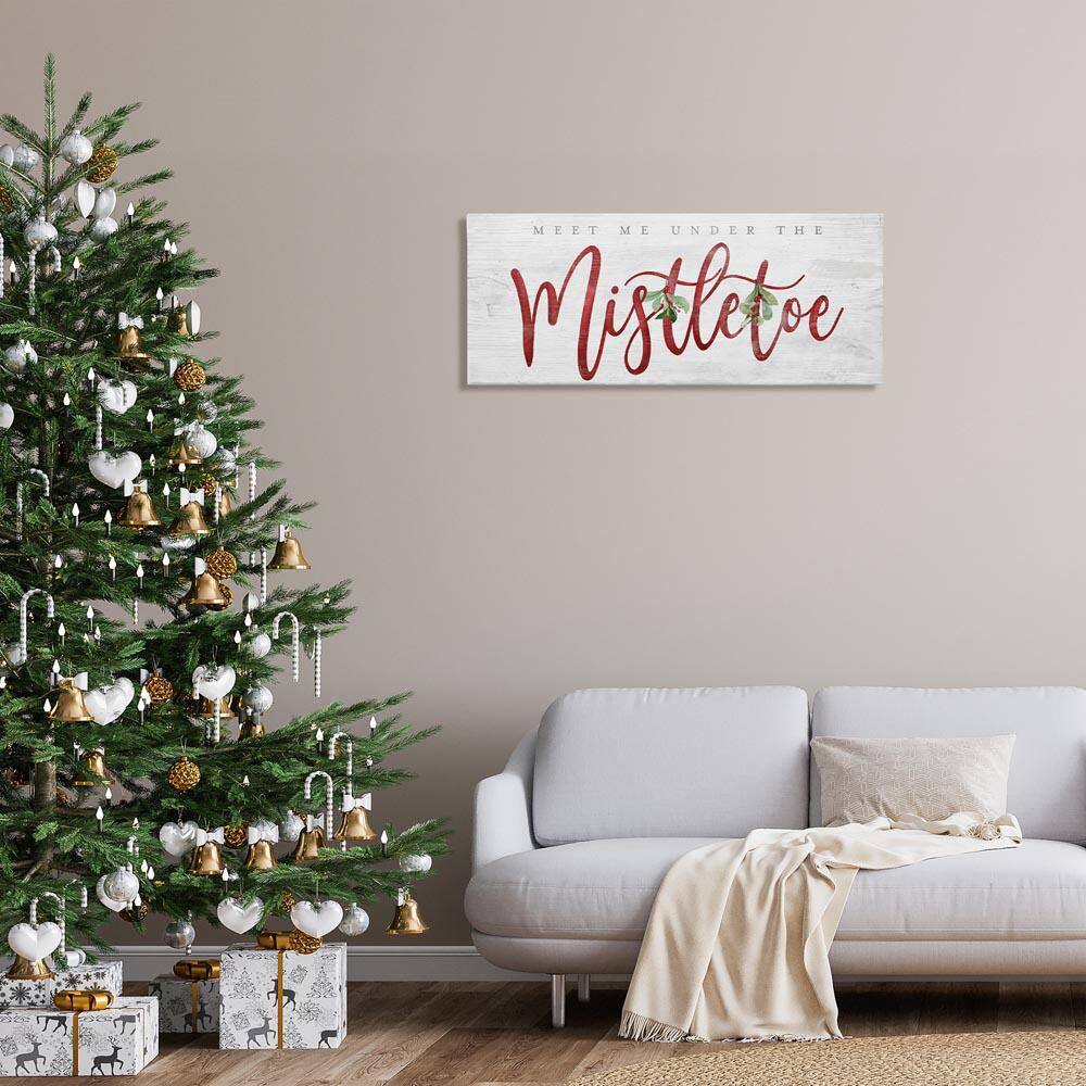 Meet Me Under Mistletoe by Mollie B. Unframed Typography Graphic Art Print 17 in. x 40 in. price history on PriceWatchPro