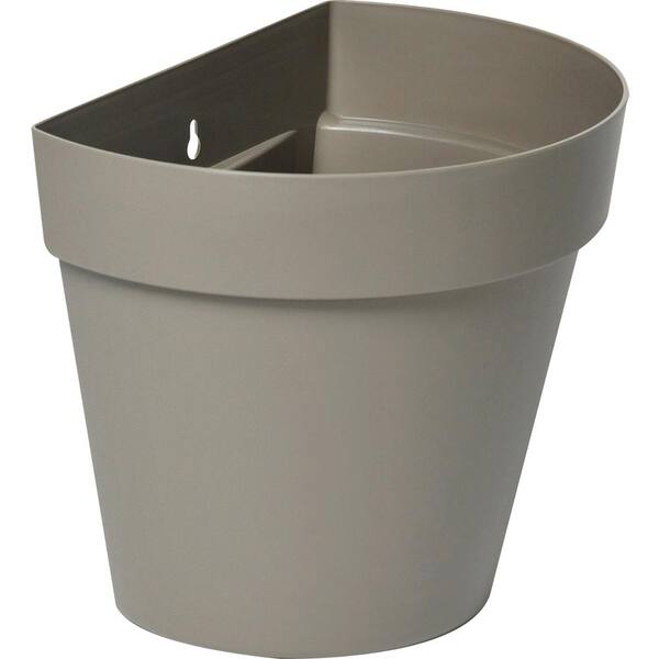 Pride Garden Products Rio 11 in. x 9.25 in. Taupe Plastic Wall Planter