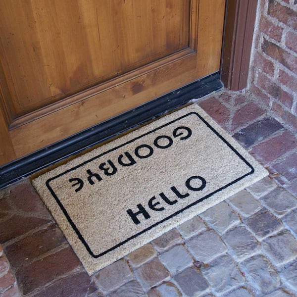 Hello Goodbye Rubber Anti Slip Doormats Door Entry Front Door Mats  Indoor 