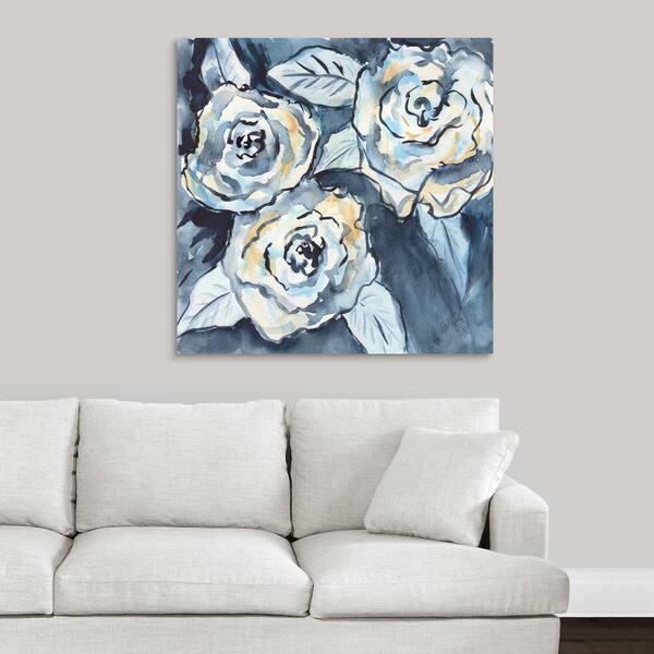 greatbigcanvas "blue flower i" by beverly dyer canvas wall art 2186652_24_36x36 the home depot greatbigcanvas "blue flower i"