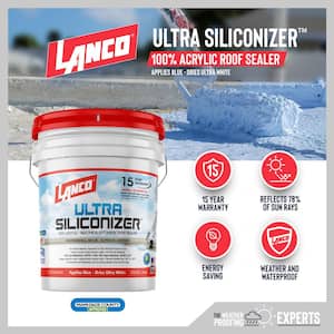 Ultra Siliconizer 5 Gal. 100% Acrylic Elastomeric White Reflective Roof Sealer