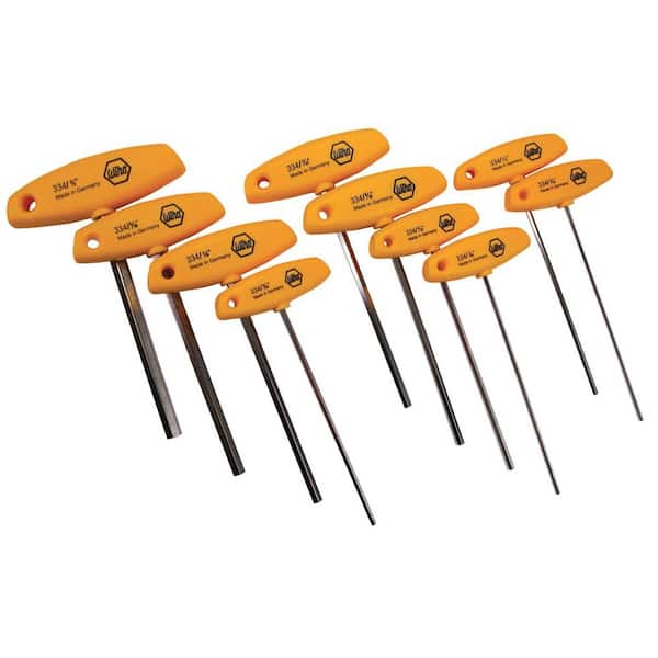 Classic Grip Hex SAE T-Handle Key Set (10-Piece)