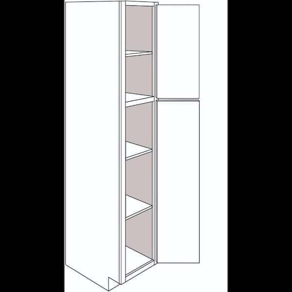 Hampton Bay Denver White Painted Shaker Stock Assembled Pantry Kitchen Cabinet (18 in. x90 in x24 in)