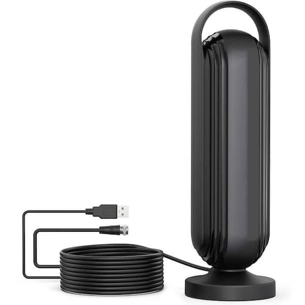Outdoor TV Antenna with 999+ Miles Range, 16.5ft Cable, Supports 4K 8K 1080p, Black