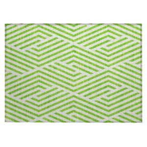 Chantille ACN550 Lime 1 ft. 8 in. x 2 ft. 6 in. Machine Washable Indoor/Outdoor Geometric Area Rug