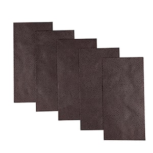 8 in. x 12 in. Dark Brown Self-Adhesive Leather Drywall Repair Patch For Car Seats, Couch Furniture (5-Pack)