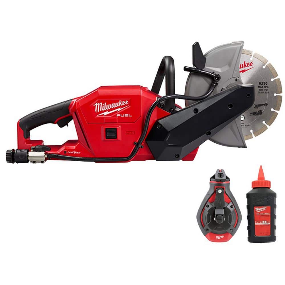 Milwaukee M18 FUEL ONE-KEY 18V Lithium-Ion Brushless Cordless in. Cut Off  Saw W/100 ft. Bold Line Chalk Reel Kit with Red Chalk 2786-20-48-22-3986  The Home Depot