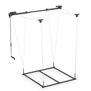 Lift Series Frame 48 in. W x 48 in. D x 15 in.-79 in. H Black Adjustable Height Steel Overhead Garage Storage Rack