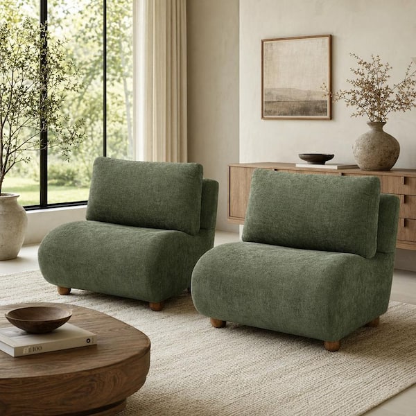 CHRISTOPHER KNIGHT HOME Zane Modern Green 25 in. Polyester Upholstered ...