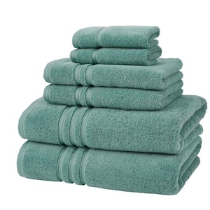 Turkish Cotton Ultra Soft Aloe Green 6-Piece Bath Towel Set