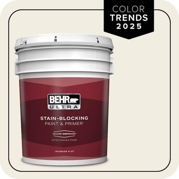 BEHR ULTRA 5 gal. Designer Collection #DC-003 Blank Canvas Extra Durable Flat Interior Paint & Primer